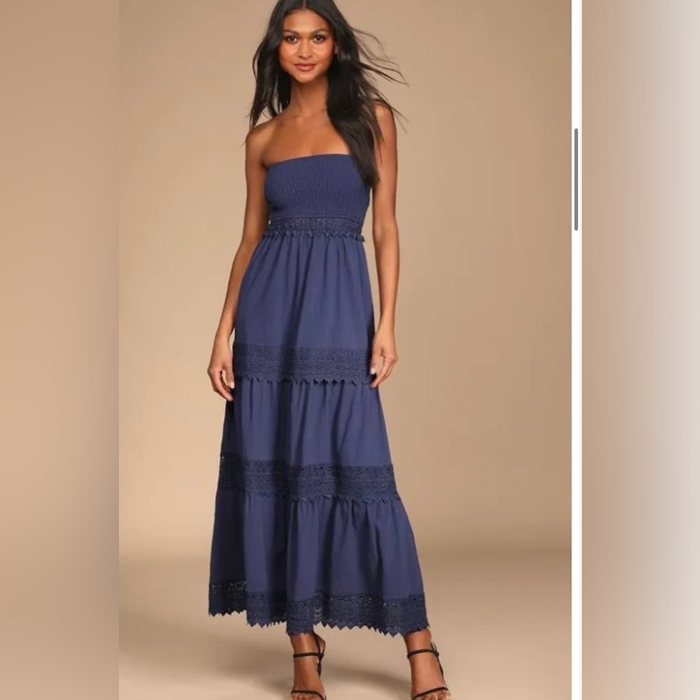 Lulus long tiered dress with tags